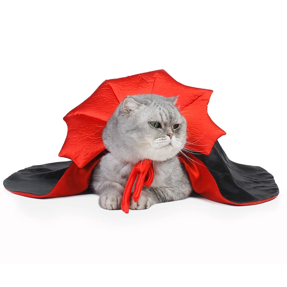 Halloween 2025 Cat Cosplay Costume Holiday Pet new Vampire Character Costumes New Indoor Kitten Horn Cape House Party Puppy Stuff