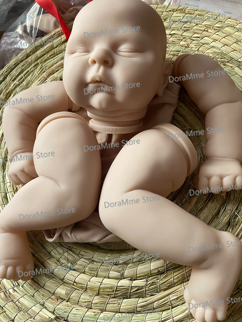 21Inch Peaches Reborn Kit Unpainted Doll Balnk 2025 Kit new Soft Touch Fresh Color Unfinsihed DIY Kit with Cloth Body