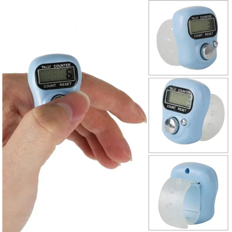 Mini Finger Counter LCD Electric Digital Display With Light Tally Counter Stitch Marker Sewing Knitting Weave Buddha Pray Soccer