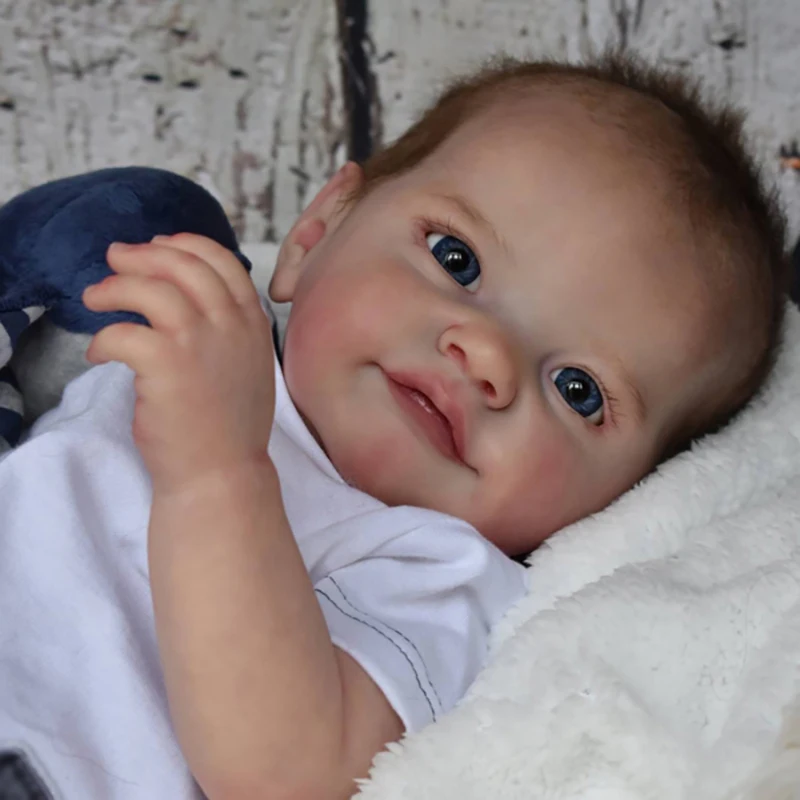 DIY 23inch Reborn Kit Tobiah Original Size Doll with COA Reborn Doll Kit Lifesize Baby Unfinished Doll Parts