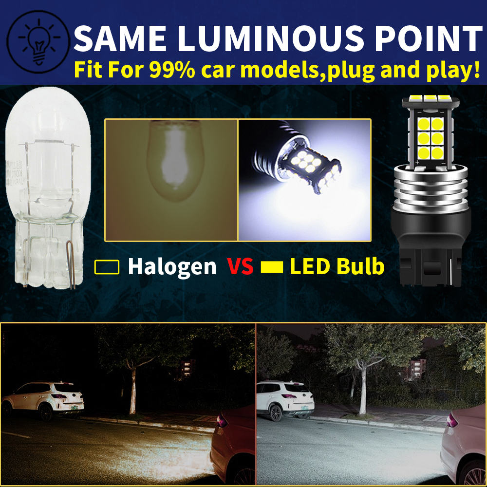 2x LED Light Blub Reverse Lamp W21W 7440 T20 For Honda Accord Civic 7 8 CR-V 2 3 4 Fit FR-V Legend S2000 Pilot Ridgeline