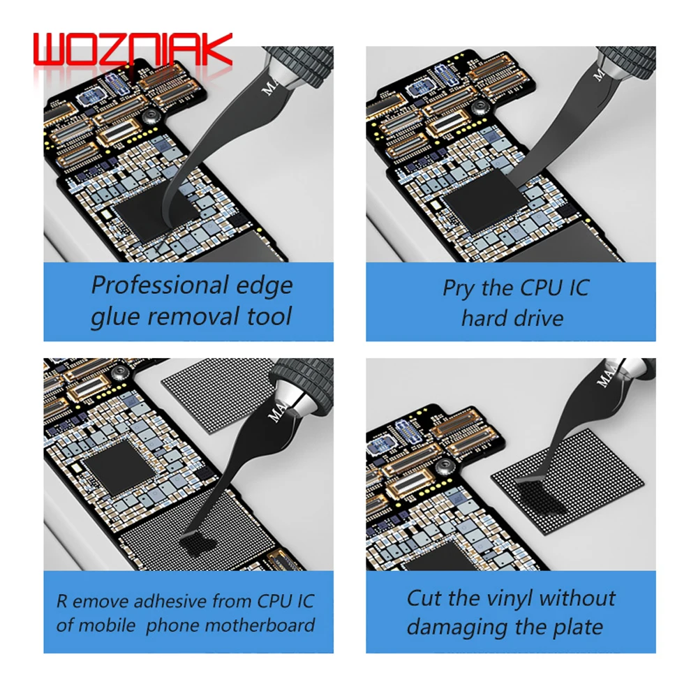 Maant 2025 MY-102 Blade Set BGA Maintenance Knife For iPhone CPU NAND new CHIP IC Remove Glue Disassemble Rework Blade Knife Tools Kit