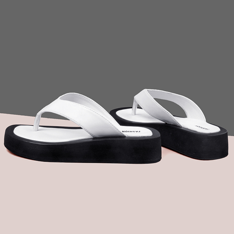 AIYUQI Women's Slippers Outdoor Summer New Genuine Leather Flip-flops Women Anti-skid Trend Pinch Beach Slides Ladies