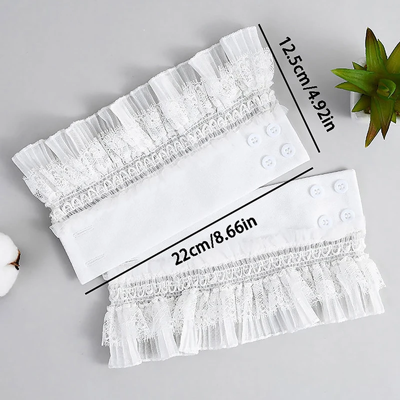 Manicure photo lace decorative cuff double layer mesh horn sleeve Nail Showing Posing DIY Shooting Background Prop 5