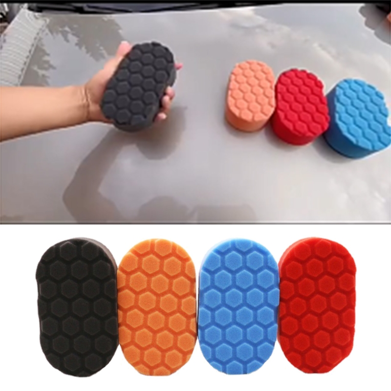 4 PCS Car Polishing Waxing Sponge applicator car detailing hand tire wax sponge High Density Foam Sponge For Auto