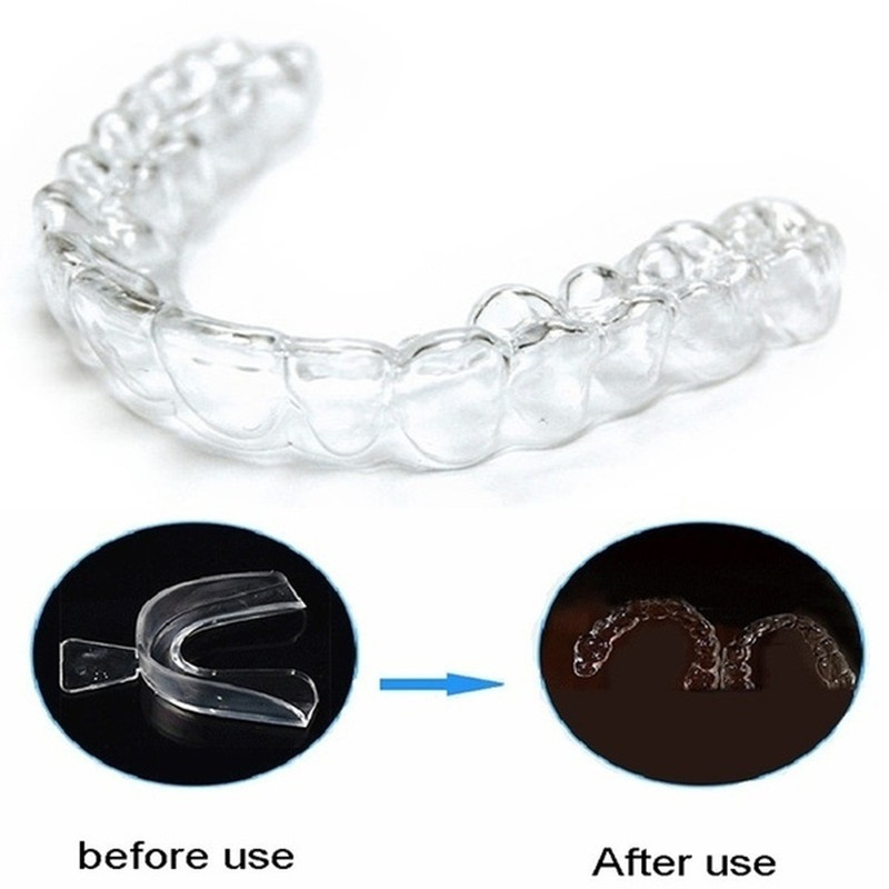 2pcs Mouth Guard EVA Teeth Protector Night Guard Mouth Tray for Bruxism Grinding Anti-snoring Teeth Whitening Boxing Protection