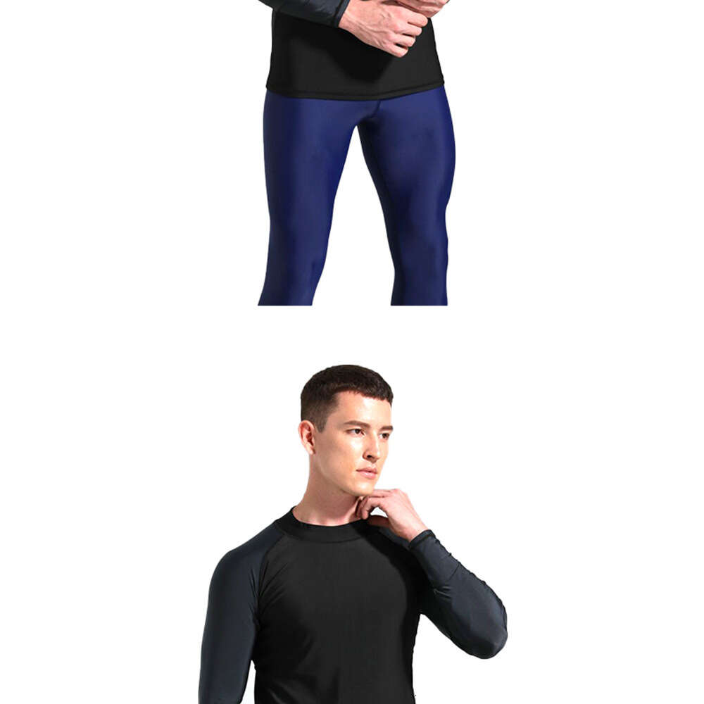 Diving suit for men, professional surfing, swimming, sun protection, swimsuit, quick drying suit, sports, cycling, and running top H521-49