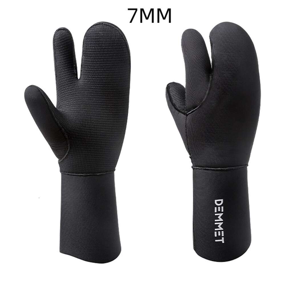Ddmytiger New MM Three Finger Super Elastic Warm Diving Gloves Cold Wear Resistant And Stab Winter Swimming Chloroprene Rubber For Fishing H