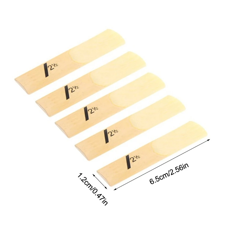 M5TC 10pcs Bb Tone Clarinet Reed 1.5/2.0/2.5/3.0/3.5/4.0 Strength Traditional Reeds with Thinner Reed Tip & Unfiled Cut