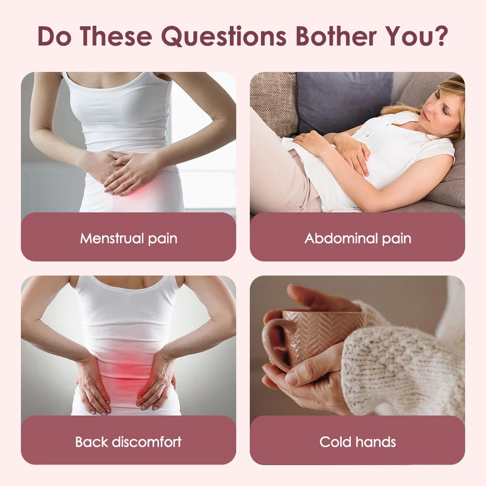 Menstrual Period Pain Relief Device 5-Level Heating Pad Eletric Massager Abdominal Vibrator for Women Physiotherapy Belly Warmer