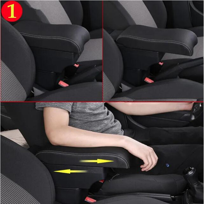 For Volkswagen Polo Armrest box For VW Polo 9N 3 Car Armrest box 2002-2009 Retrofit parts Storage box car Interior accessories