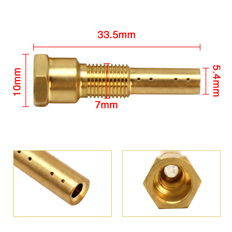 Alconstar Set of Carburetor Nozzle Pilot/Slow Jet N413-12A00 8/16/20/30 Holes For keihin Pwk 21/24/26/30/32/34mm Racing Carb