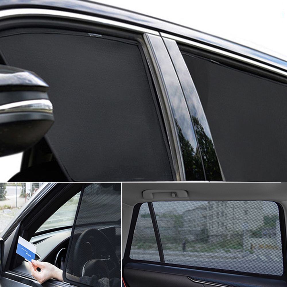 For Toyota WISH MPV E2 2009-2019 Magnetic Car Sunshade Front Windshield Mesh Frame Curtain Rear Side Window Sun Shades Shield