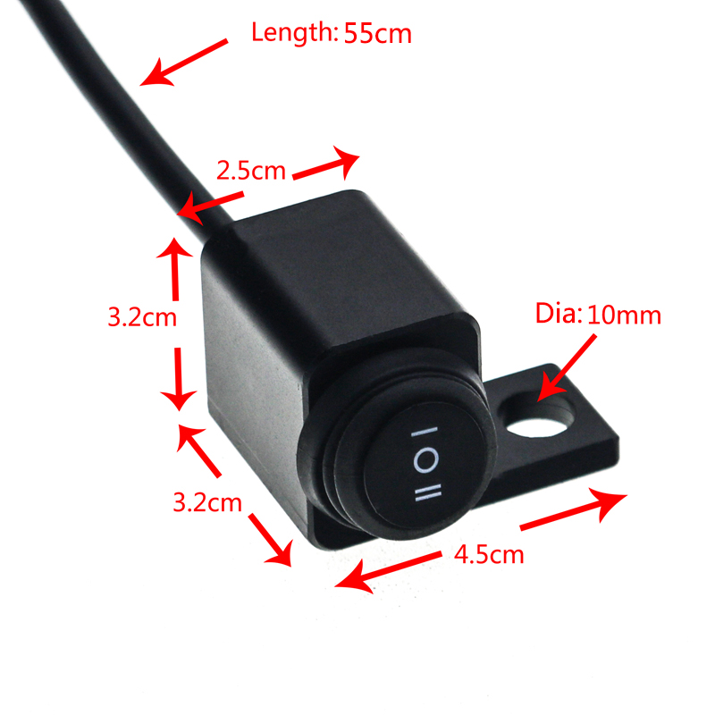 MoFlyeer CNC Motorcycle Switches ON Off ON Switch Handlebar Control Switch for Headlight High Low Beam Fog Light Screw Mount