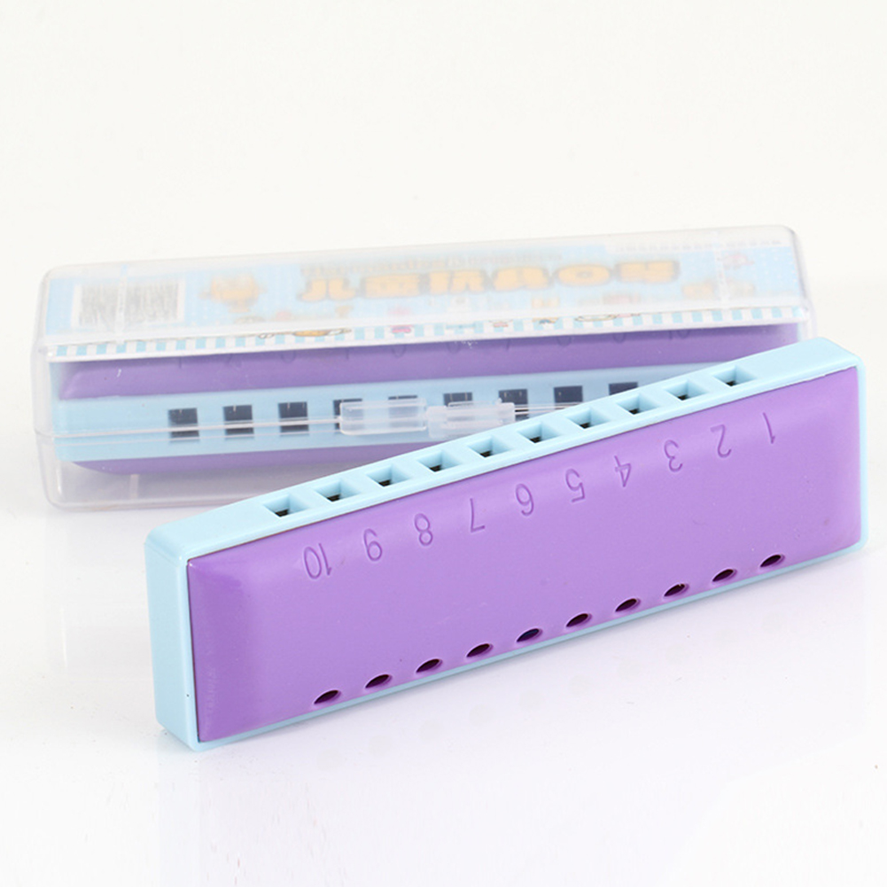 10 Holes Harmonica Mouth Organ C Tune Plastic Colorful Beginner Children Gift 10 * 3 * 2 Cm Musical Instruments