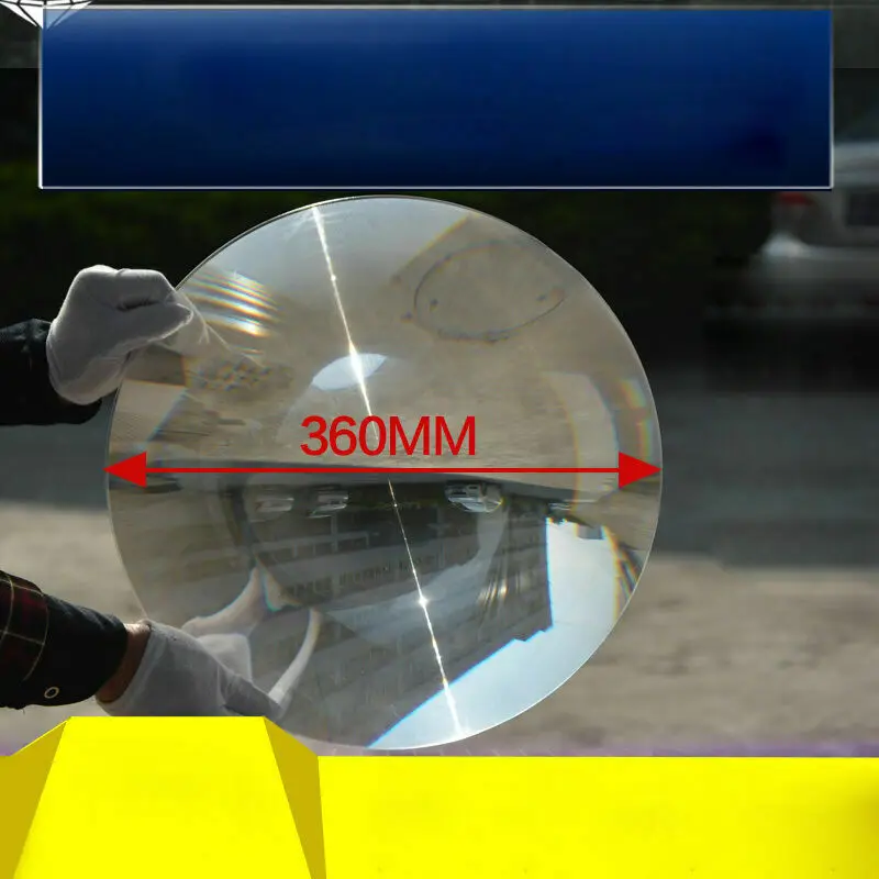 360mm Big Face Magnifying Glass Optical PMMA Solar Fresnel Lens Focal Length 220mm 450mm 660mm 900mm Concentrater