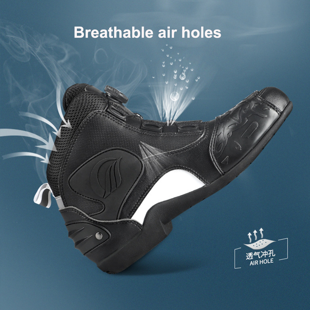 Motorcycle Riding Boots Knob Lock System Racing Breathable Anti-fall Leisure Shoes Motocross Mountain Waterproof Four Seasons