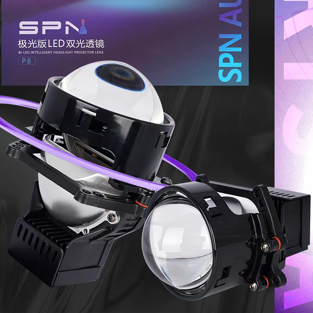 3 inch Laser Bi-led Projector Lens Headlights 120W Hyperboloid Car Lenses LED Headlights High Turbo Fan LED Lamps Car Accessorie