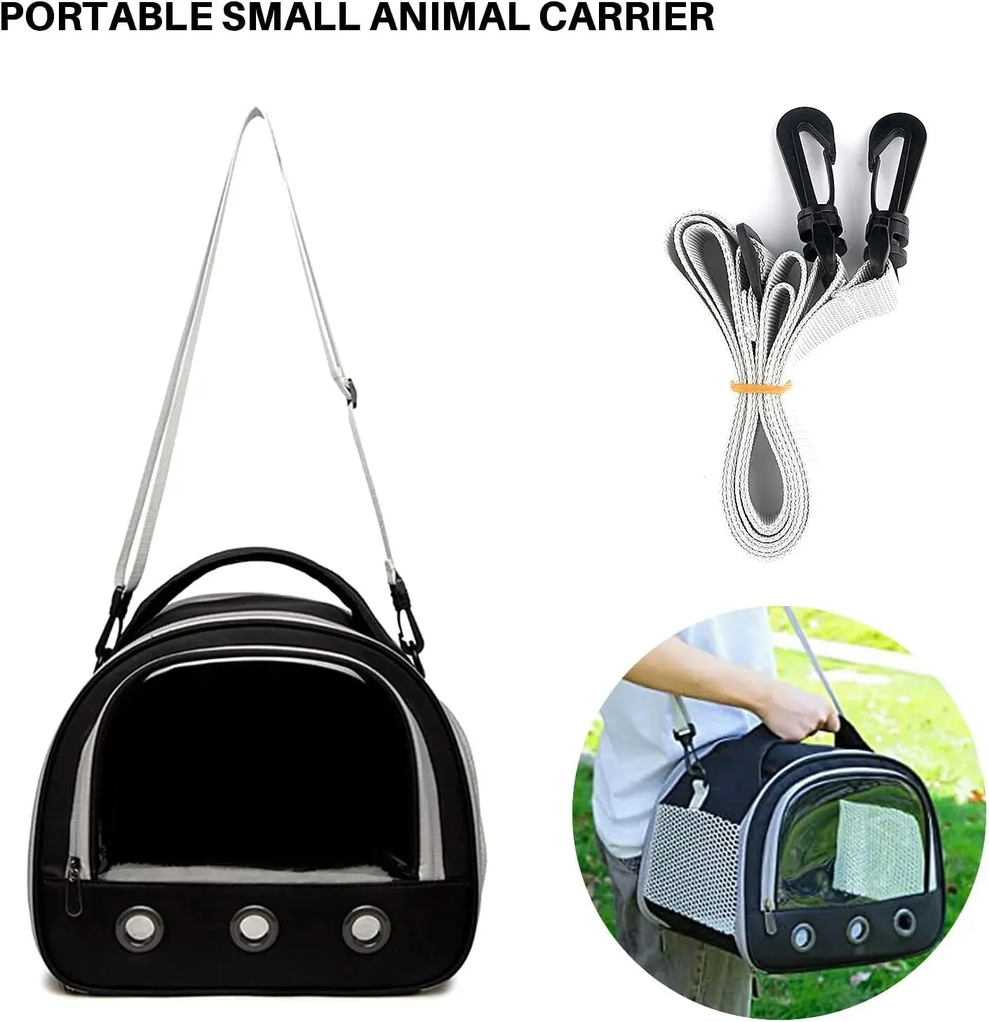 Portable Small Animal Carrier Bag Guinea Pig Carrier Cage Pet Carrier for Hamster Hedgehog Parrots Rat and Other Small Animals