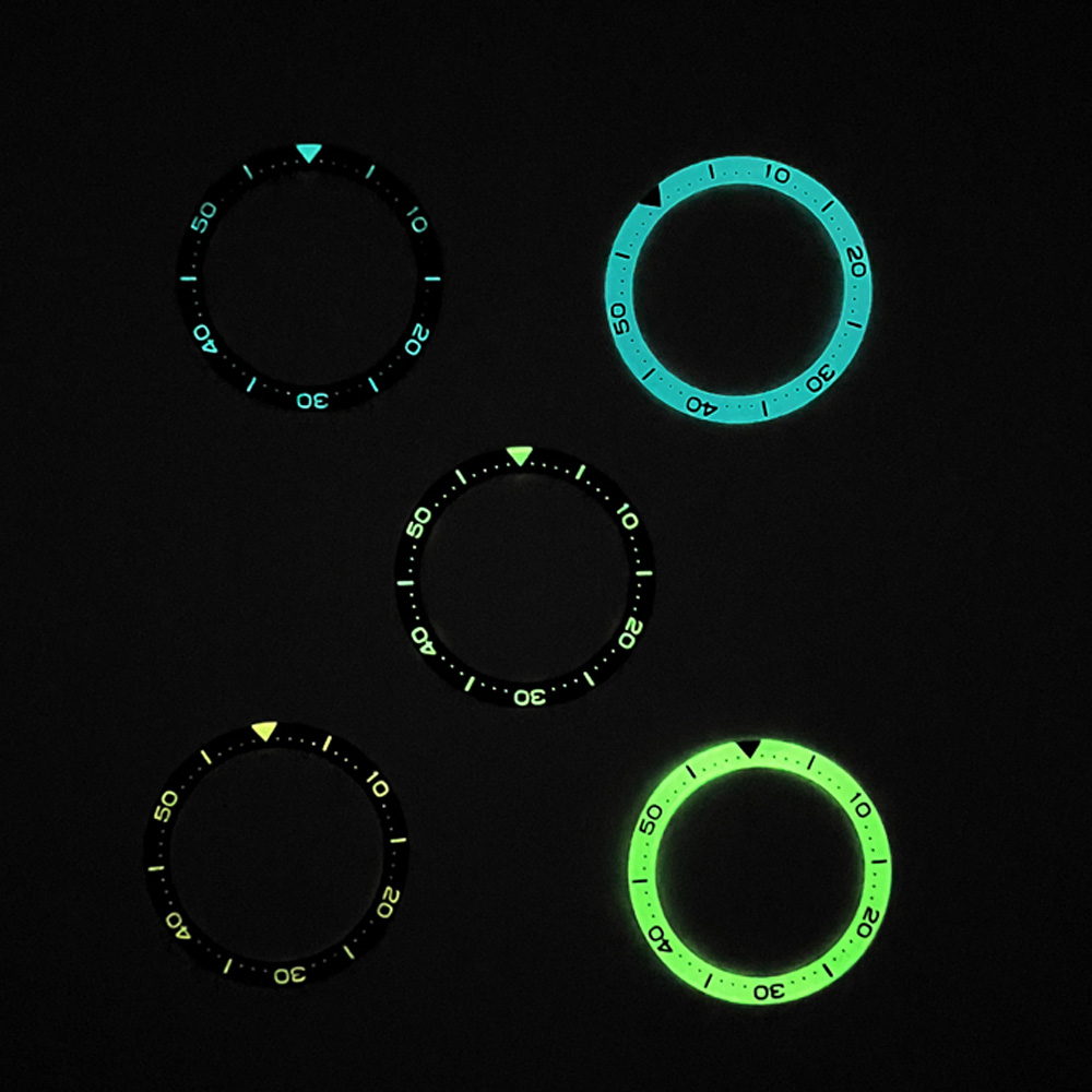 40.35mm Full Luminous Mineral Glass Watch Bezel Insert C3 BGW9 Lume Suitable For SBDC053 Watch Case Watch Parts