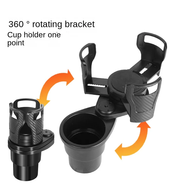 Car Cup Holder 2 In 1 Car Beverage Holder Extender Multifunctional Rotating Car Cup Holder