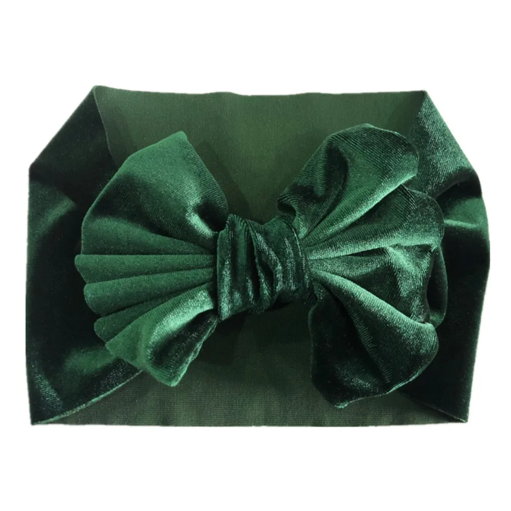 New Velvet Baby Headband Turban Big Bowknot Baby Girl Headband For Newborn Bow Hair Band Children Kid Head Wrap Hair Accessories
