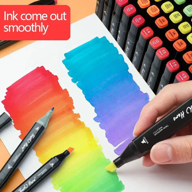 Manga Marker Pens Set Colored Double Ends Brush Pen Drawing sketch Art supplies Stationery Lettering Markers School supplies