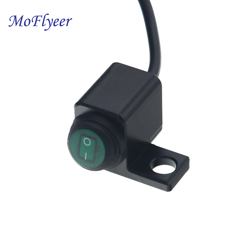 MoFlyeer CNC Motorcycle Switches ON Off ON Switch Handlebar Control Switch for Headlight High Low Beam Fog Light Screw Mount