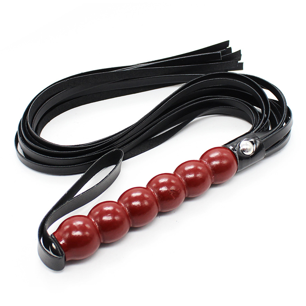2023 New 63CM Bullwhips PU Leather Custom Horse whips 6 Beads Handle with Wrist Strap
