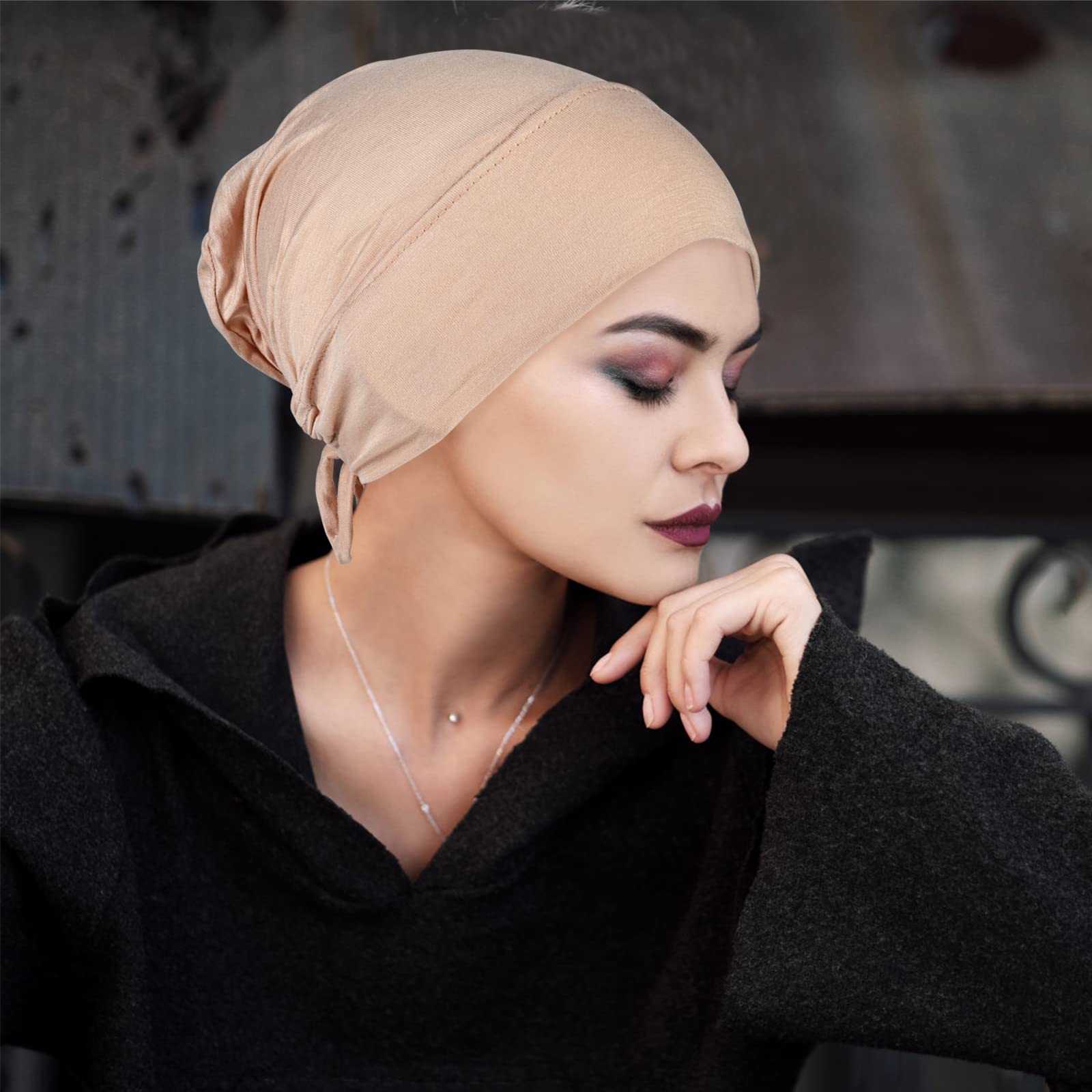 New Soft Modal Muslim Turban Hat Inner Hijab Caps Islamic Underscarf Bonnet India Hats Female Headwrap Turbante Mujer