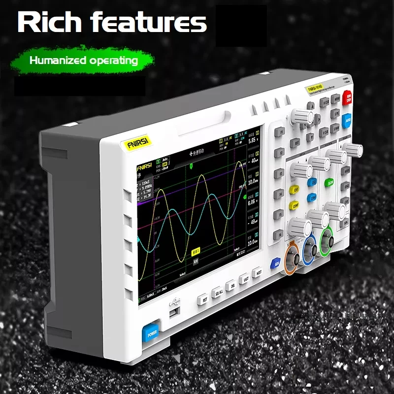 FNIRSI-1014D 1013D TC3 Oscilloscope 3-in-1 Dual Channel Input Signal Generator 100MHz * 2 Analog Bandwidth 1GSA/s Sampling Rate