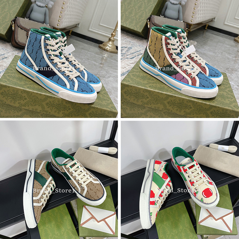 Designers Tennis 1977 Canvas Shoes Casual Sneakers Men Women washed jacquard denim High quality Vintage Embroidered Sneakers Rubber sole Trainers