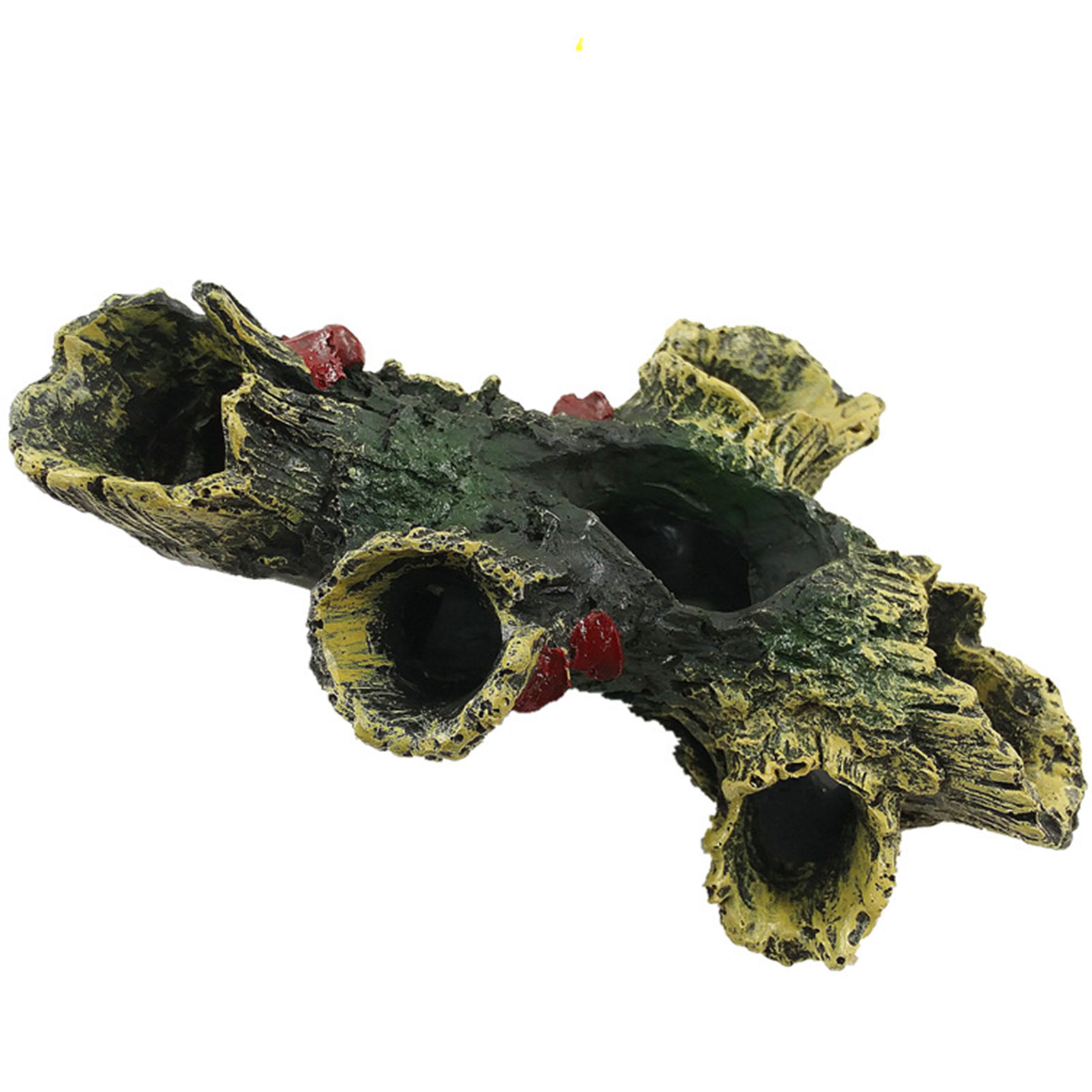 Artificial Landscape Ornament Multifunction Aquarium Hollow Log Decor Non-toxic Resin Fish Hiding Cave for Fish Tank Aquarium