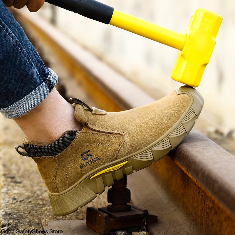 Footwear Welder Puncture-Proof Work Steel Toe Men Indestructible Boots Protective Safety Shoes 9033