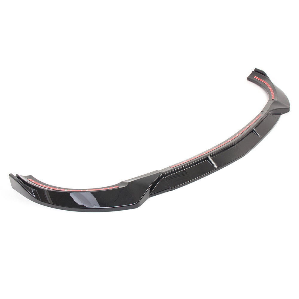 Front Bumper Spoiler Lip For Mercedes Benz W213 E Class Sedan 4 Door Sport 2017 2018 2019 Gloss Black Car Lower Blade Splitter