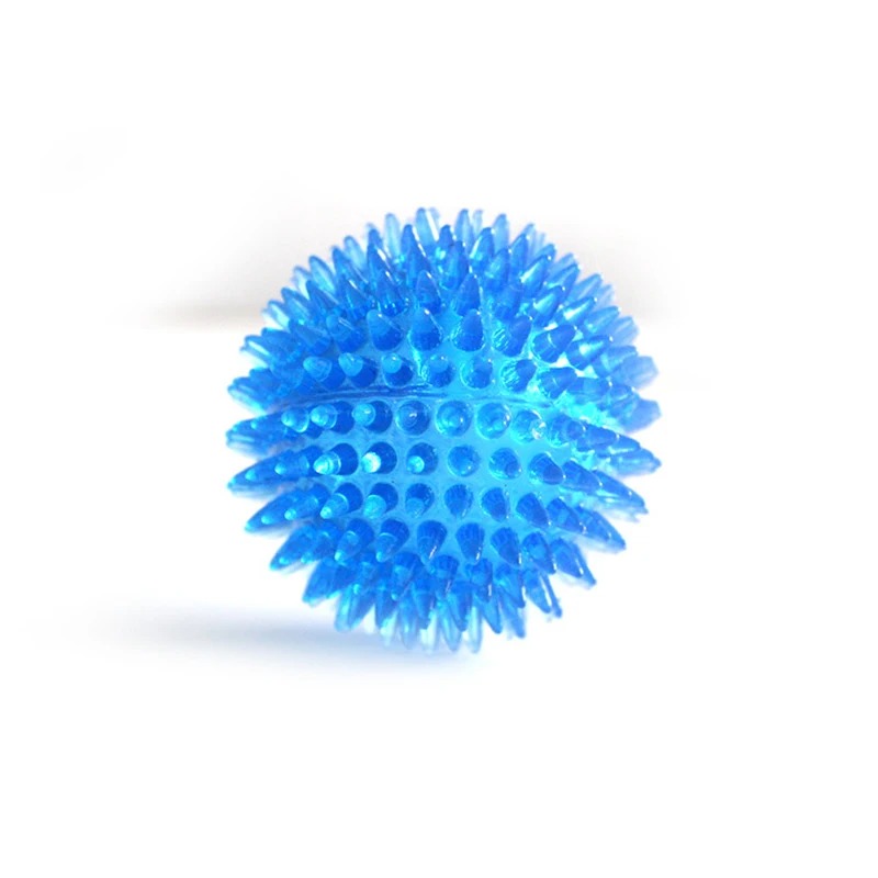 Dog Interactive Toys Pet Cat Puppy Sounding Toy Polka Squeaky Tooth Cleaning Ball TPR Training Teeth Chewing Thorn Balls Accessories H250210Q1SC