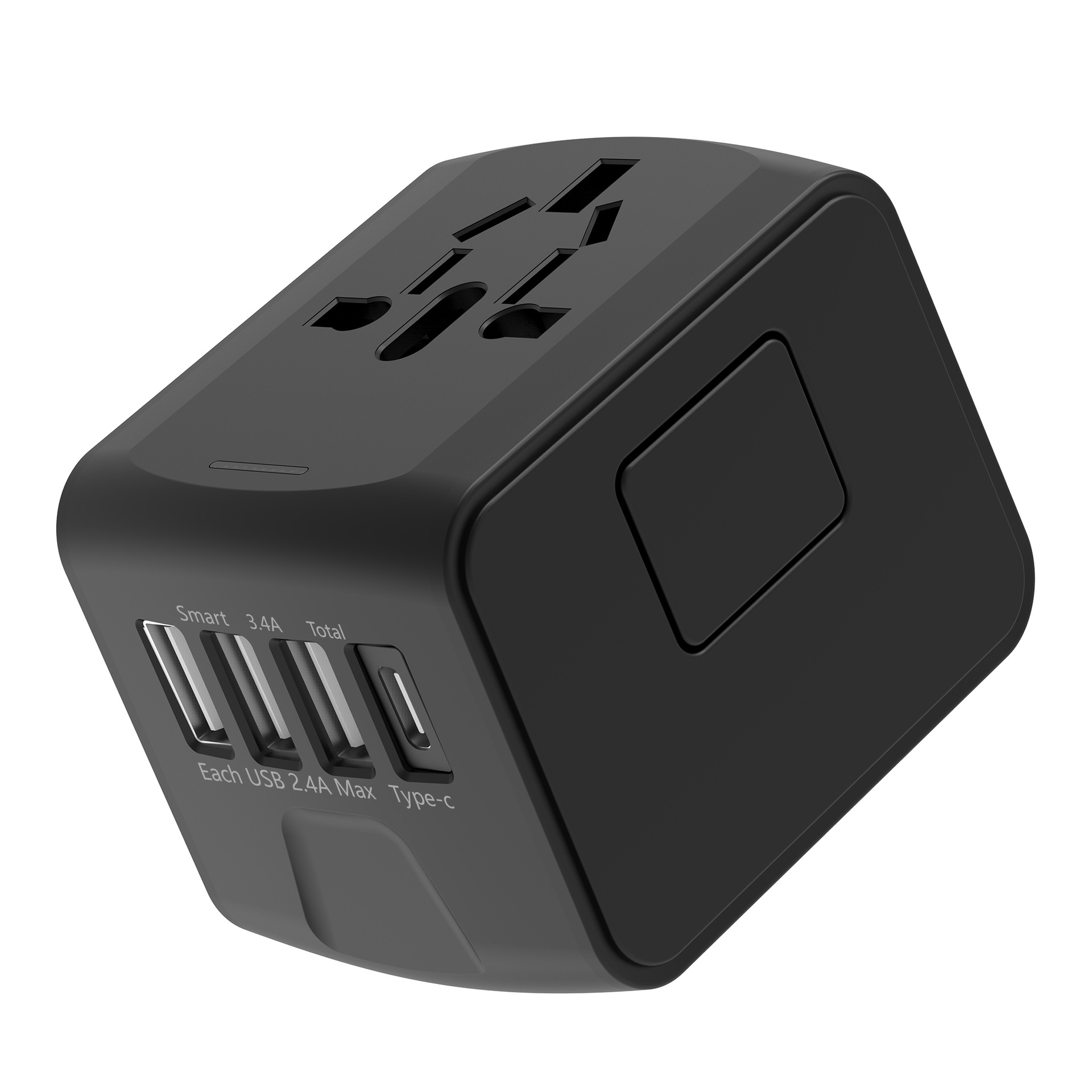 Universal Travel Adapter All-in-one Travel Charger with 3 USB Ports and 1 Type C Wall Charger for US EU UK AUS Travel