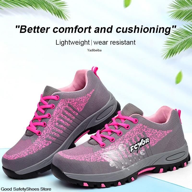 Women Indestructible Steel Toe Sneakers Men Puncture Proof Shoes Lightweight Work Safety Boots 2023 f495