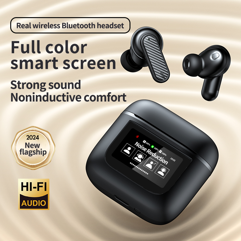 YW05 ecouteur Wireless Bluetooth Headphones Smart Touch Screen Earbuds Noise Cancelling Earphones Sports Gaming Headset v8
