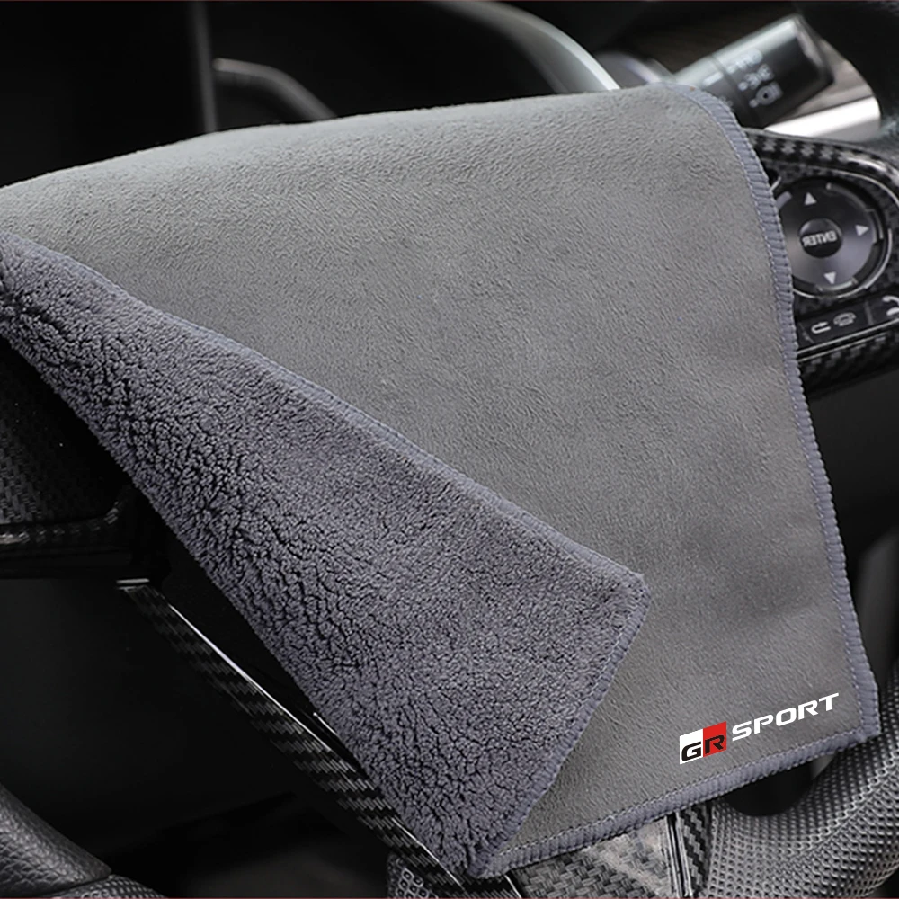 Car Cleaning Cloth Towel Auto Accessories For TOYOTA GR new Yaris Sport Gazoo Racing Corolla Supra 86 2025 Hilux C-HR Cross Prius Harrier