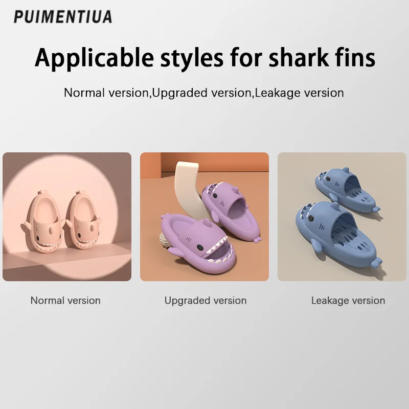 2pcs Summer Eva Shark Slides Diy Fins Charms Buckle Accessories For Shark Slippers Women Men Funny Charms Sandals Decoration