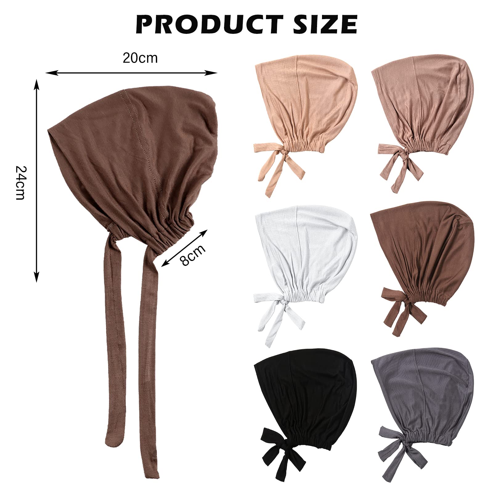 New Soft Modal Muslim Turban Hat Inner Hijab Caps Islamic Underscarf Bonnet India Hats Female Headwrap Turbante Mujer