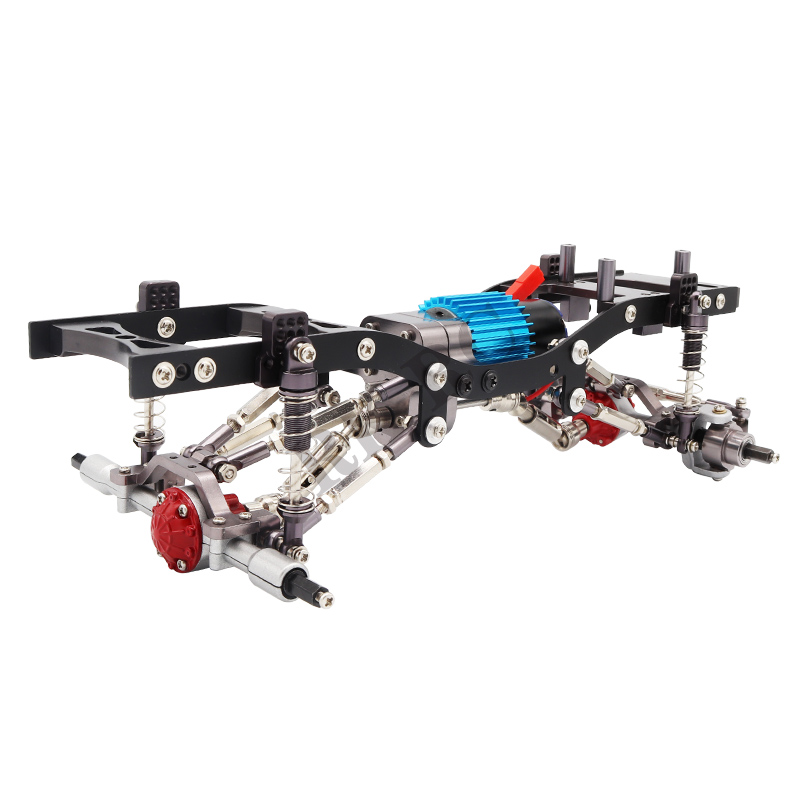 WPL Metal Frame Chassis Kit with Axle Gearbox Shock Tires for 1/16 C14 C24 C24-1 RC Car Upgrade Spare Parts Wheelbase Assemble