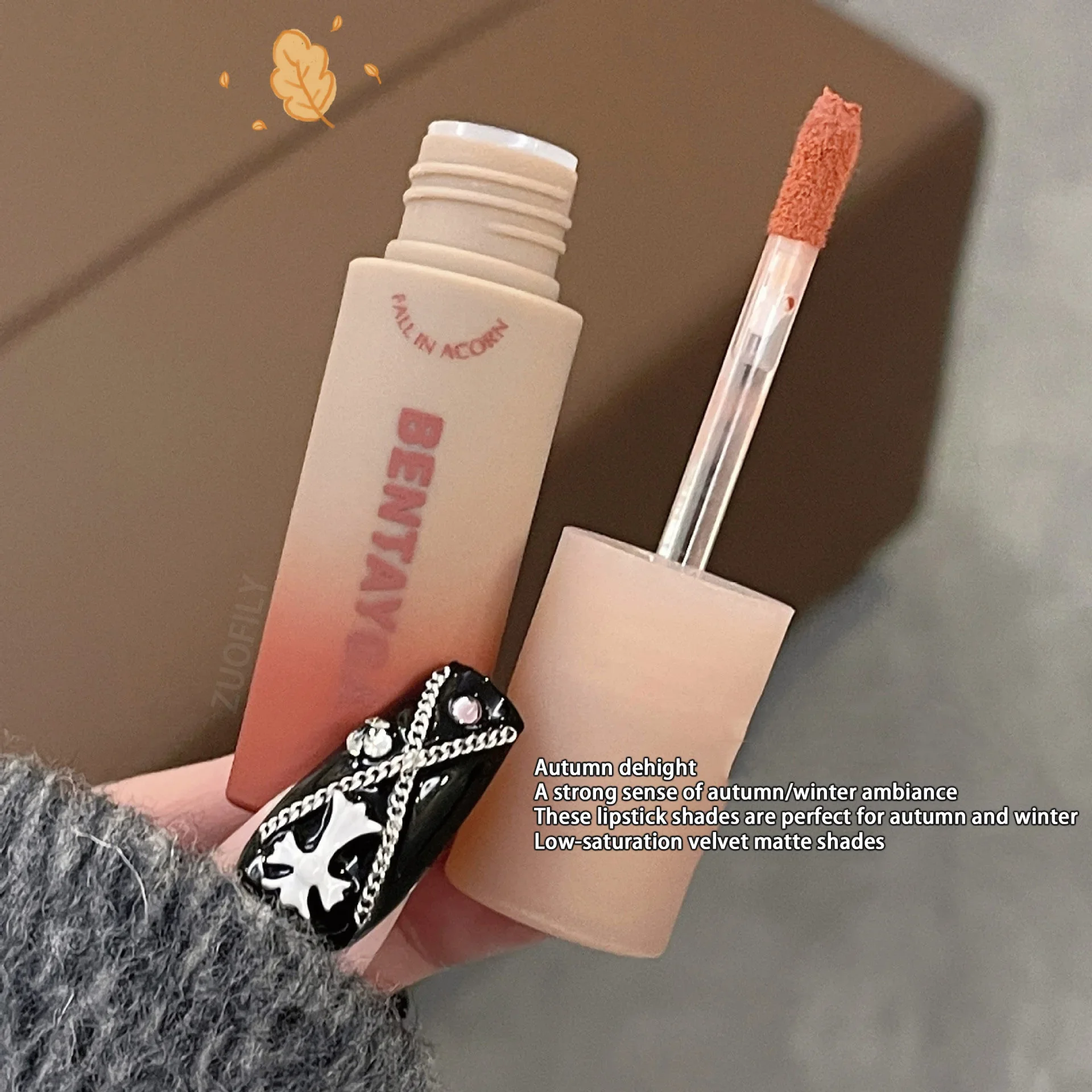 Rose Red Brown Stain Lip Gloss Waterproof 2025 Long-lasting new Easy To Wear Veet Lip Mud Autumn/Winter Ambience Korean Makeup Lip Tint