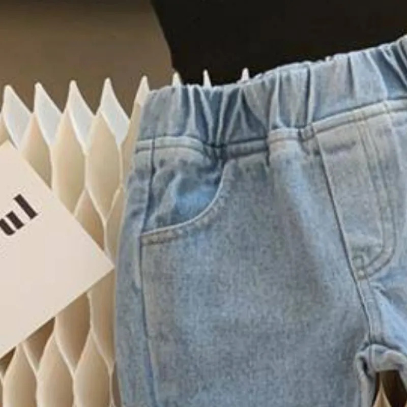 Fashion Baby Girl Bow Jean Flare Pant Infant Toddler Child Elegant Preal Denim Trousers Bell-bottomed Pant Baby Clothes 1-7Y 240521