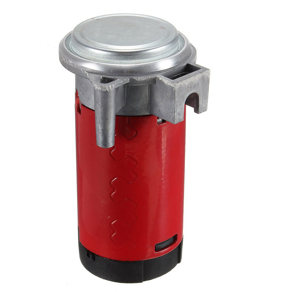 Portable 12V Red Air Horn Pump Compressor Accessory Air Pump Snail Horn Pump for Car Truck Vehicle Boat Motorcycle Speaker