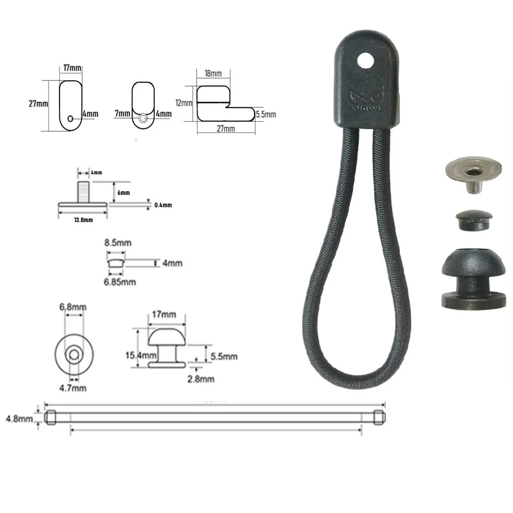 6 or 10 Sets Stayput Shock Cord Loop Bungee Clip Pull Tie Down Tarp Canvas Knobs for Marine Truck Car RV Boat Covers