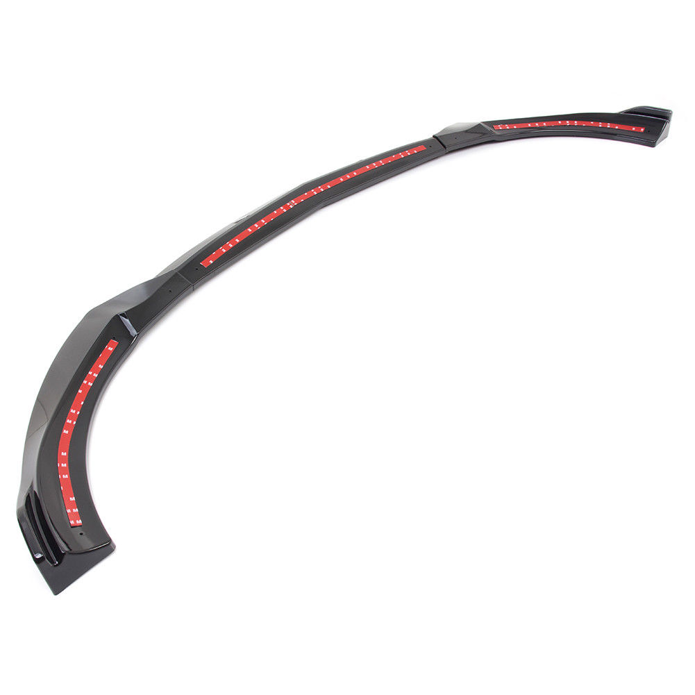 Front Bumper Spoiler Lip For Mercedes Benz W213 E Class Sedan 4 Door Sport 2017 2018 2019 Gloss Black Car Lower Blade Splitter