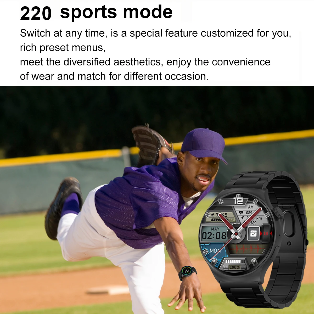 New 4 Women SmartWatch GPS Tracker HD 454*454 Men Smart Watch Compass Bluetooth Call NFC ECG Smartwatch Women For Android IOS 454*454 smile 454*454 45