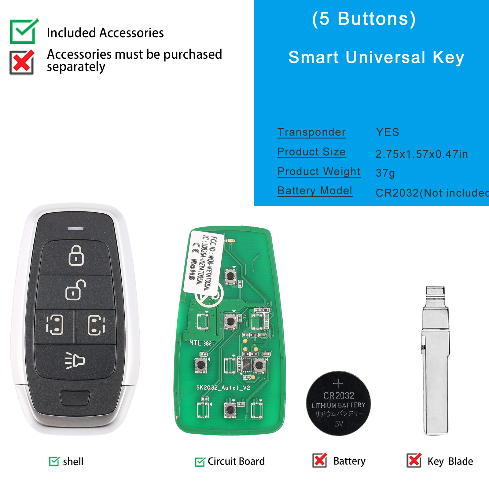 Autel Car Universal Smart Key Autel Remote Key for MaxiIM KM100 IM508 IM608 Programmer IKEYAT004AL IKEYAT005AL IKEYAT006AL